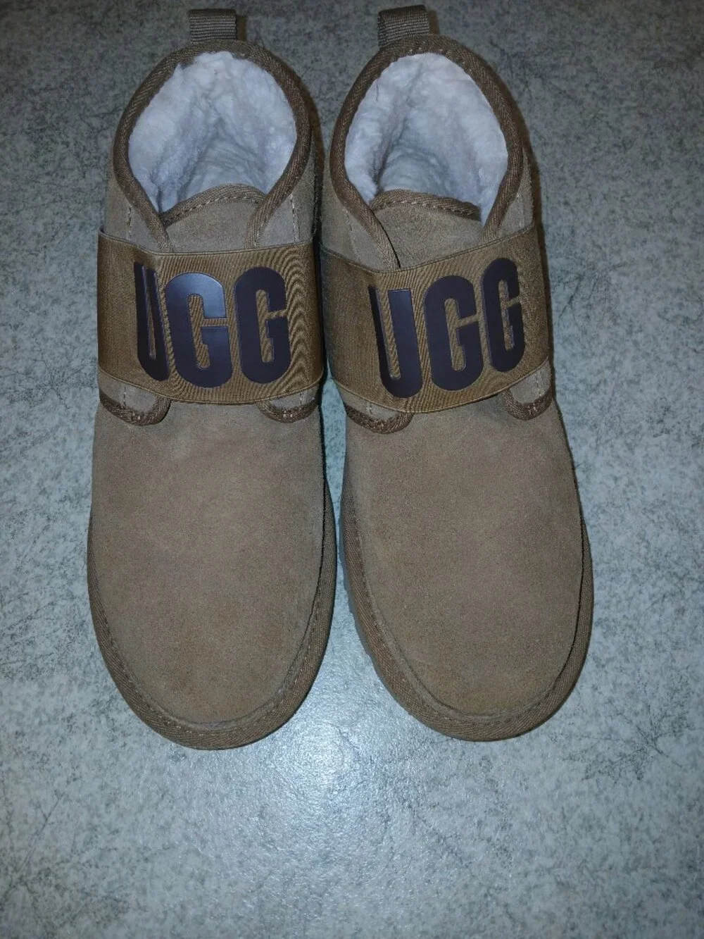 UGG Mens Chestnut Brown Chukka Boots / Graphic Elastic Band / sz 10 M